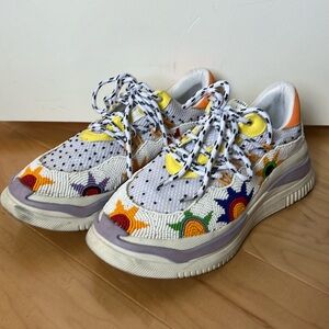 FARM RIO | Sunset Beaded Platform Sneakers | Size 11